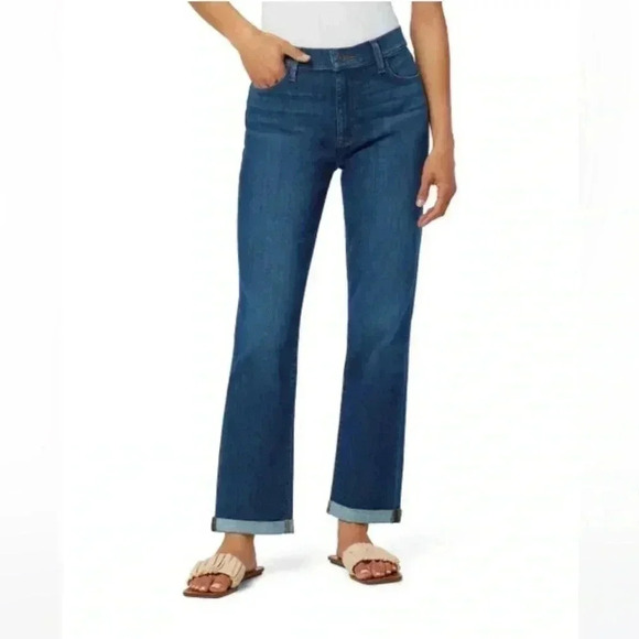 Hudson Mortal Blair High-Rise Crop Denim Straight-Leg Jeans  sz 26 - Picture 7 of 11